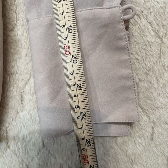 Trouve Long Sleeve Tie‎ / Lace-Up Neckline Blouse Beige Sz XS - Picture 4 of 7